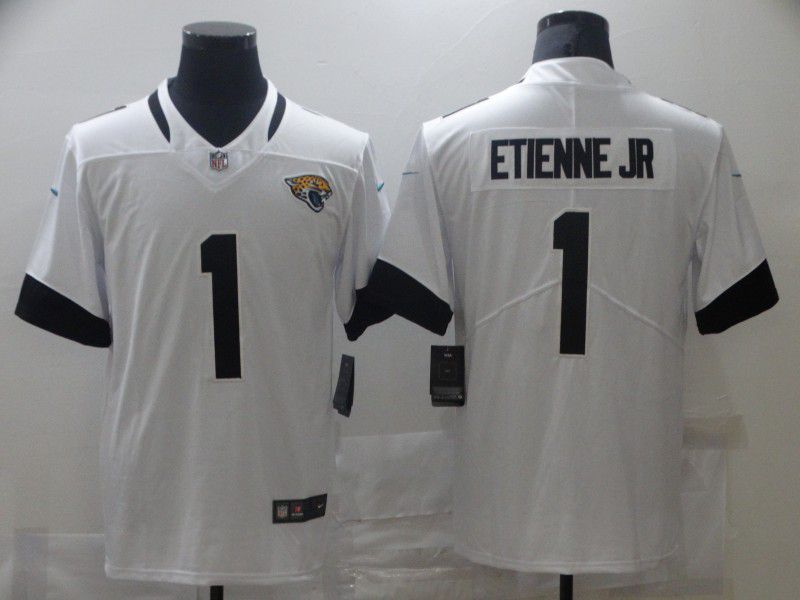 Men Jacksonville Jaguars #1 Etienne jr White 2021 Vapor Untouchable Limited Player Nike NFL Jersey->nike air jordan->Sneakers